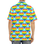 LGBT Pride Rainbow Heart Pattern Print Aloha Shirt