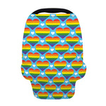 LGBT Pride Rainbow Heart Pattern Print Baby Seat Cover