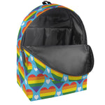 LGBT Pride Rainbow Heart Pattern Print Backpack
