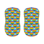 LGBT Pride Rainbow Heart Pattern Print Bar Stool Covers