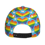 LGBT Pride Rainbow Heart Pattern Print Baseball Cap