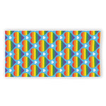 LGBT Pride Rainbow Heart Pattern Print Beach Towel