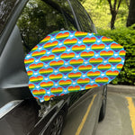 LGBT Pride Rainbow Heart Pattern Print Car Side Mirror Covers