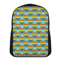 LGBT Pride Rainbow Heart Pattern Print Casual Backpack