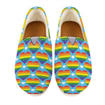 LGBT Pride Rainbow Heart Pattern Print Casual Shoes