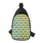 LGBT Pride Rainbow Heart Pattern Print Chest Bag