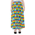 LGBT Pride Rainbow Heart Pattern Print Chiffon Maxi Skirt