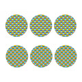 LGBT Pride Rainbow Heart Pattern Print Coaster Set