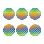 LGBT Pride Rainbow Heart Pattern Print Coaster Set