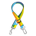 LGBT Pride Rainbow Heart Pattern Print Dog Seat Belt