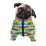 LGBT Pride Rainbow Heart Pattern Print Dog Zip Up Jacket