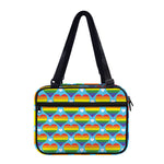 LGBT Pride Rainbow Heart Pattern Print Double Strap Bible Bag