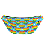 LGBT Pride Rainbow Heart Pattern Print Fanny Pack