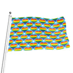 LGBT Pride Rainbow Heart Pattern Print Flag