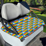 LGBT Pride Rainbow Heart Pattern Print Golf Cart Seat Cover