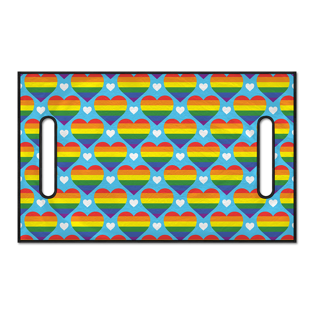 LGBT Pride Rainbow Heart Pattern Print Golf Cart Seat Cover