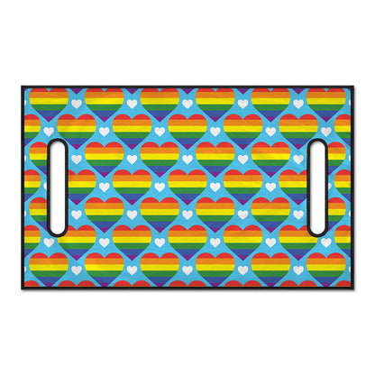 LGBT Pride Rainbow Heart Pattern Print Golf Cart Seat Cover
