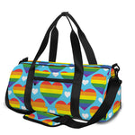 LGBT Pride Rainbow Heart Pattern Print Gym Bag