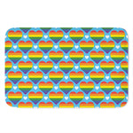 LGBT Pride Rainbow Heart Pattern Print Indoor Door Mat