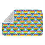 LGBT Pride Rainbow Heart Pattern Print Indoor Door Mat