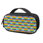 LGBT Pride Rainbow Heart Pattern Print Insulin Cooler Travel Case