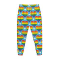 LGBT Pride Rainbow Heart Pattern Print Jogger Pants
