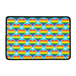 LGBT Pride Rainbow Heart Pattern Print Kitchen Mat