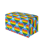 LGBT Pride Rainbow Heart Pattern Print Leather Tissue Box Cover