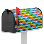 LGBT Pride Rainbow Heart Pattern Print Mailbox Cover