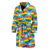 LGBT Pride Rainbow Heart Pattern Print Men's Bathrobe