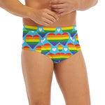LGBT Pride Rainbow Heart Pattern Print Men's Briefs