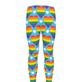 LGBT Pride Rainbow Heart Pattern Print Men's Leggings