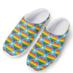 LGBT Pride Rainbow Heart Pattern Print Mesh Casual Shoes