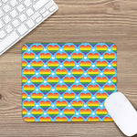 LGBT Pride Rainbow Heart Pattern Print Mouse Pad