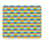 LGBT Pride Rainbow Heart Pattern Print Mouse Pad