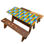 LGBT Pride Rainbow Heart Pattern Print Picnic Table Cover