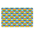 LGBT Pride Rainbow Heart Pattern Print Polyester Doormat