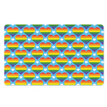 LGBT Pride Rainbow Heart Pattern Print Polyester Doormat