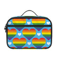 LGBT Pride Rainbow Heart Pattern Print Portable Lunch Bag