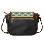 LGBT Pride Rainbow Heart Pattern Print Saddle Bag