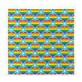 LGBT Pride Rainbow Heart Pattern Print Silk Bandana
