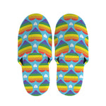 LGBT Pride Rainbow Heart Pattern Print Slippers