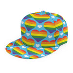 LGBT Pride Rainbow Heart Pattern Print Snapback Cap