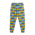 LGBT Pride Rainbow Heart Pattern Print Sweatpants