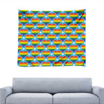 LGBT Pride Rainbow Heart Pattern Print Tapestry