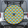 LGBT Pride Rainbow Heart Pattern Print Tire Cover With Camera Hole