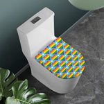LGBT Pride Rainbow Heart Pattern Print Toilet Lid Cover