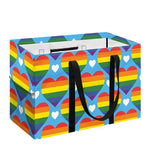 LGBT Pride Rainbow Heart Pattern Print Utility Tote Bag