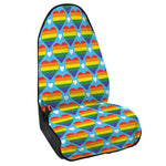 LGBT Pride Rainbow Heart Pattern Print Waterproof Car Seat Cover