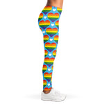 LGBT Pride Rainbow Heart Pattern Print Women's Leggings